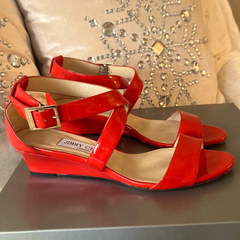 Jimmy Choo Sandals Size 37.5 Red